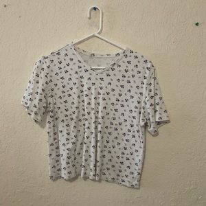 Floral Print V-Neck T-Shirt